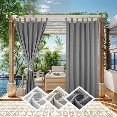 Topchances Waterproof Blackout Outdoor Curtains Cover