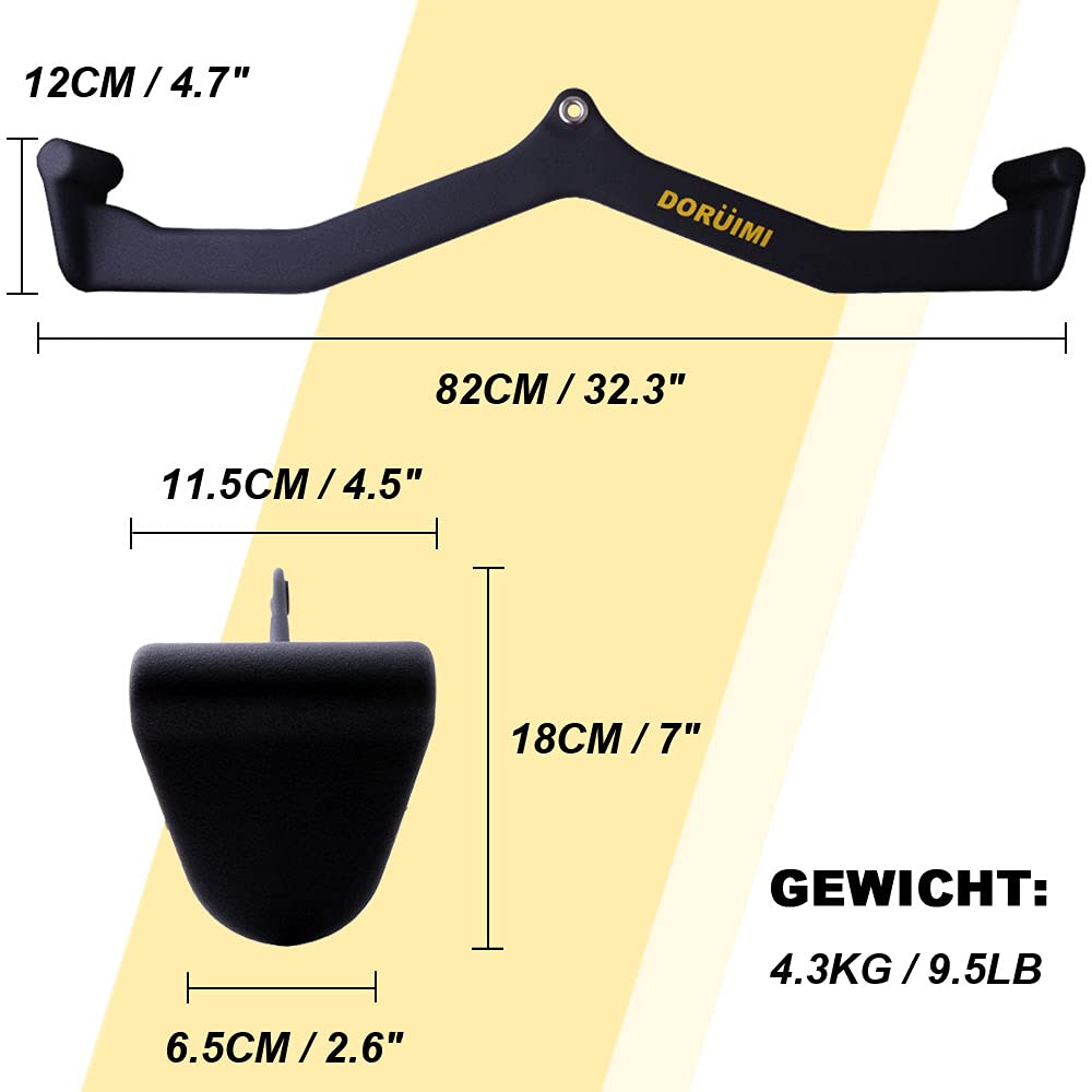 Maniglia A V Per Lat Machine DORUIMI: Accessorio Multifunzione Per Schiena E Bicipiti In Acciaio Con Impugnatura Ergonomica - 3