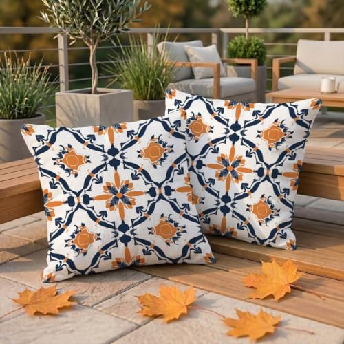 Housses de coussin imperméables 90x90 pour canapé de jardin résistant à l'eau
