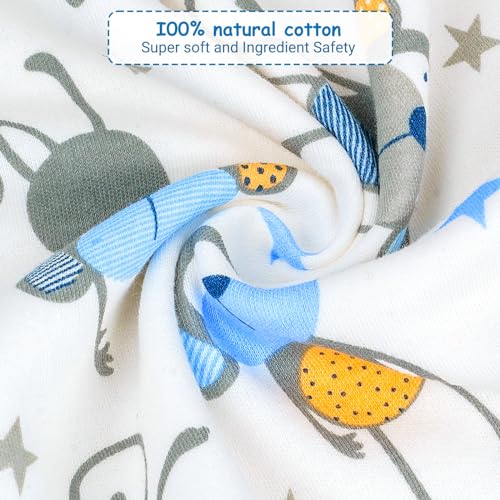WYTbaby Śpiwór dla niemowląt z nogawkami 1,0 tog, 100% bawełniany bez rękawów, śpiwór dla malucha, koc do noszenia dla chłopców i dziewczynek, 90 cm/3-4 lata