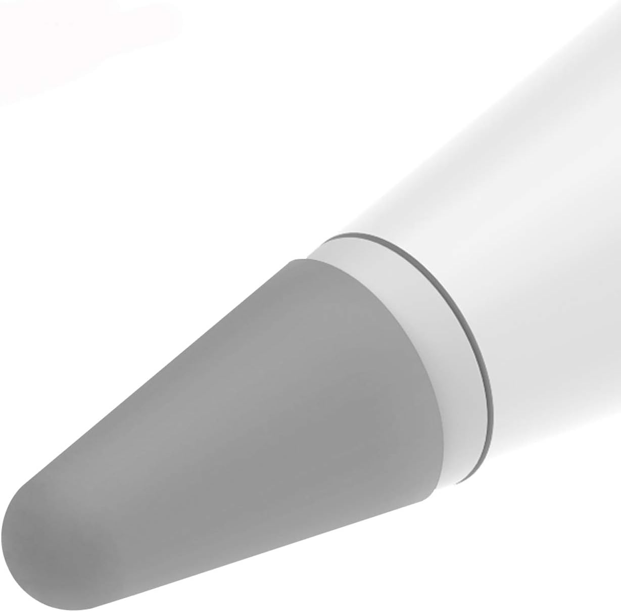 BLEAKTEIR Apple Pencil Nibs Writing Cover for Apple Pencil Protector Silicone Cover for Drawing Noiseless Compatible with IPencil 1&2 (Grey)