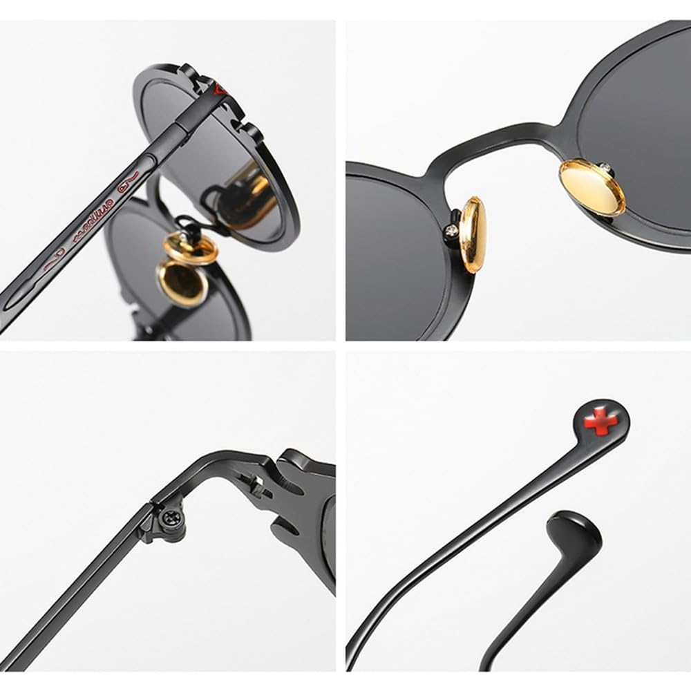 metalowe damskie okulary steampunkowe owalne retro przezroczyste soczewki akcesoria vintage okulary dla mężczyzn okrągłe złote czarne srebrne