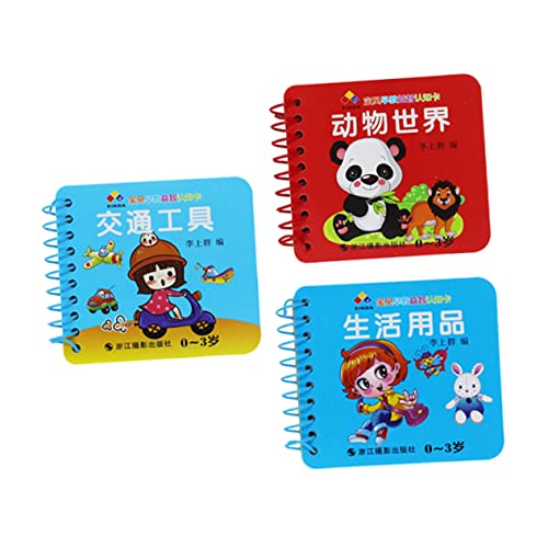 TOYANDONA 3Pcs Livros Para Bebês Livros De Bebê Inglês Livros De Aprendizagem Do Bebê Livro Do Bebê