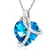 Sue's Secret "Courageous Heart" Gradient Noble Heart Pendant Necklace with Crystals from Swarovski