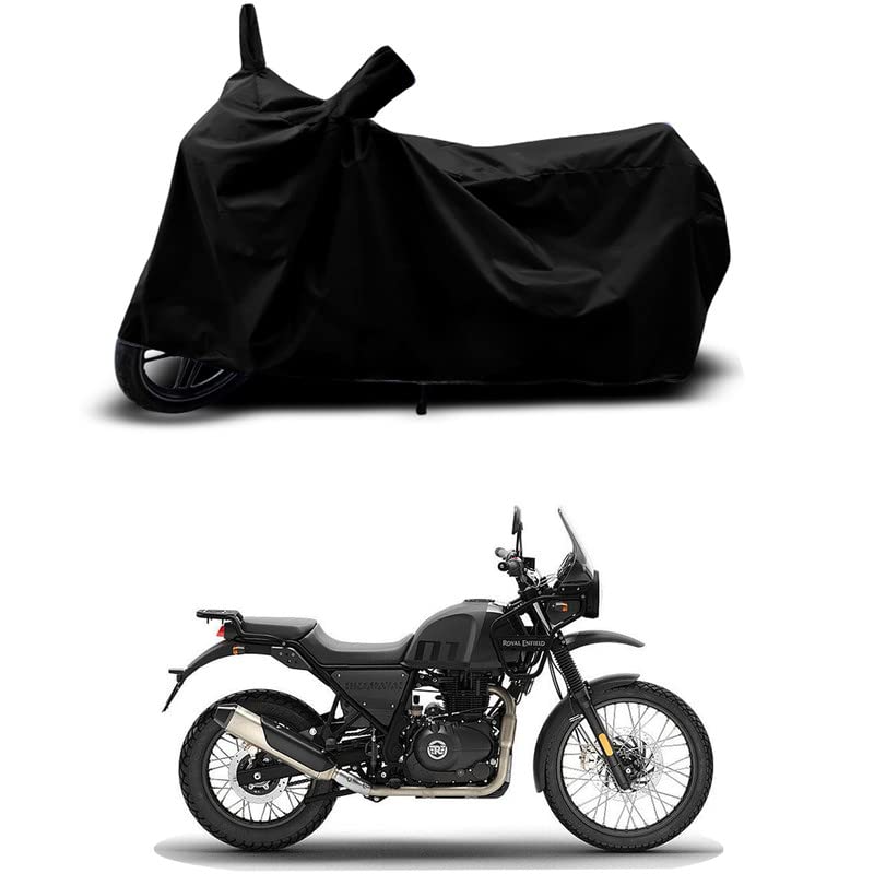 Image of 100% Scratchproof /UV-Rays /Heat Protection /Birds Dropping /Water Resistant /Dust Proof /Waterproof /Full Bike Scooty Two Wheeler Body Cover Compatible for Himalayan ABS All Varients[Black]