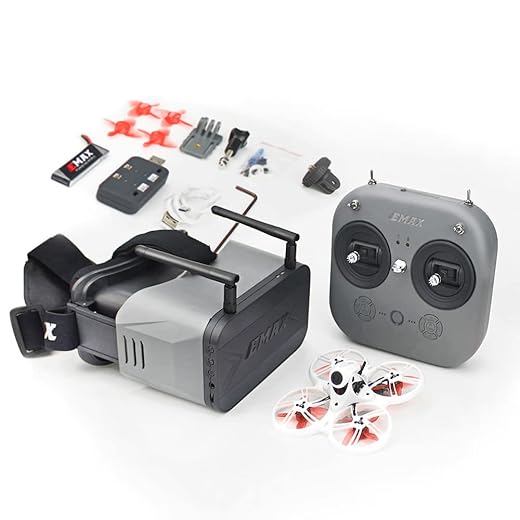 EMAX Tinyhawk 3 RTF Kit 1s FRSKY FPV Drone for Beginners with Controller and 5.6G Goggles Quadcopter Ready to Fly Kit