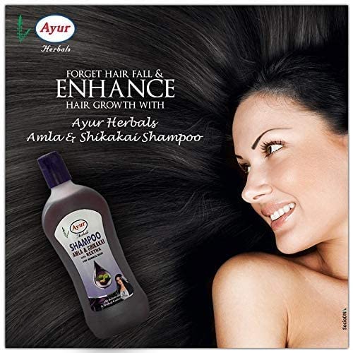 Image of Ayur Herbal Shampoo Amla & Shikakai with Reetha for Normal Hair (Pack of 3)