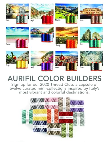 Aurifil Color Builder hilo algodón 3 bobinas rosa miniatura 5