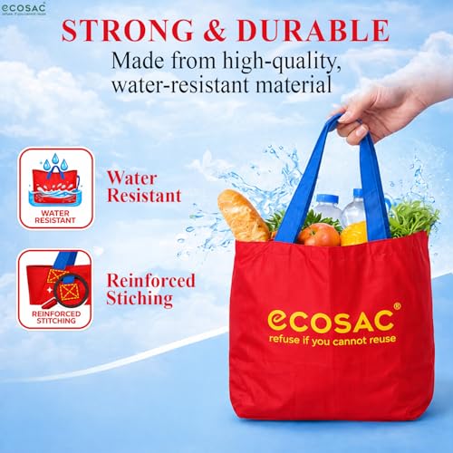 Image of Classic Shopping bag | for Carry Milk Grocery Fruits Vegetable Kitchen Essential |Reusable, Washable, Lightweight & Foldable |15 kg Capacity