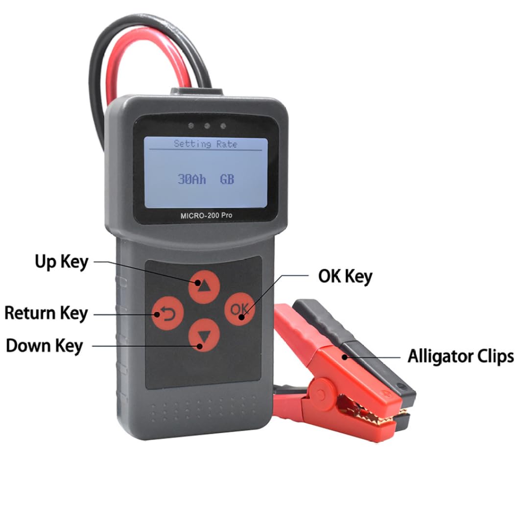 Tester batteria auto Tester batteria auto MICRO-200 PRO Scarica carico digitale Nero