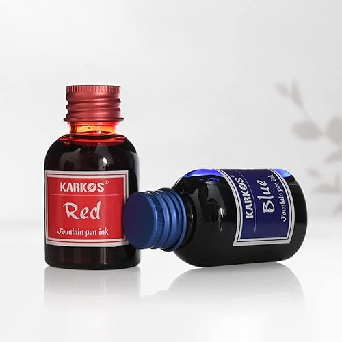 Miniatura 6 de Tinta embotellada de 1.0 fl oz para plumas estilográficas, morado brillante, tinta de caligrafía, escritura artística, dibujo, pintura, tinta de
