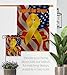 Support Our Troops Burlap Garden Flag - Set Wall Hanger Armed Forces Service All Branches Honor United State American Military Veteran Official Banner Small Yard Gift Double-Sided Imported 13 X 18.5