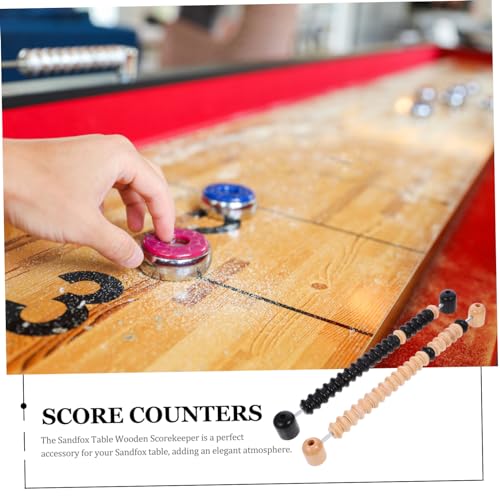 Marcadores de puntuación de madera para shuffleboard miniatura 6
