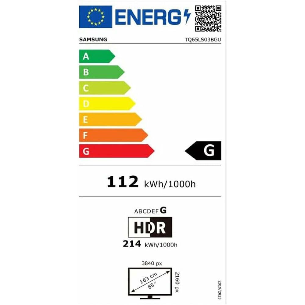 SAMSUNG TV The Frame 2023 65LS03-65-calowy Smart TV, Galeria sztuki z matowym wyświetlaczem, wymiennymi ramkami, technologia Quantum Dot, One Connect i prawie niewidzialny kabel, Wspornik ścienny