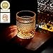 Whiskey Decanter Gift Set with 4 Cocktail Glasses & Handcrafted Granite Whiskey Chilling Stones - Whisky Carafe Glass for Liquor, Scotch, Bourbon Tasting - Magnificent Gold Foil Gift Box by Rocks