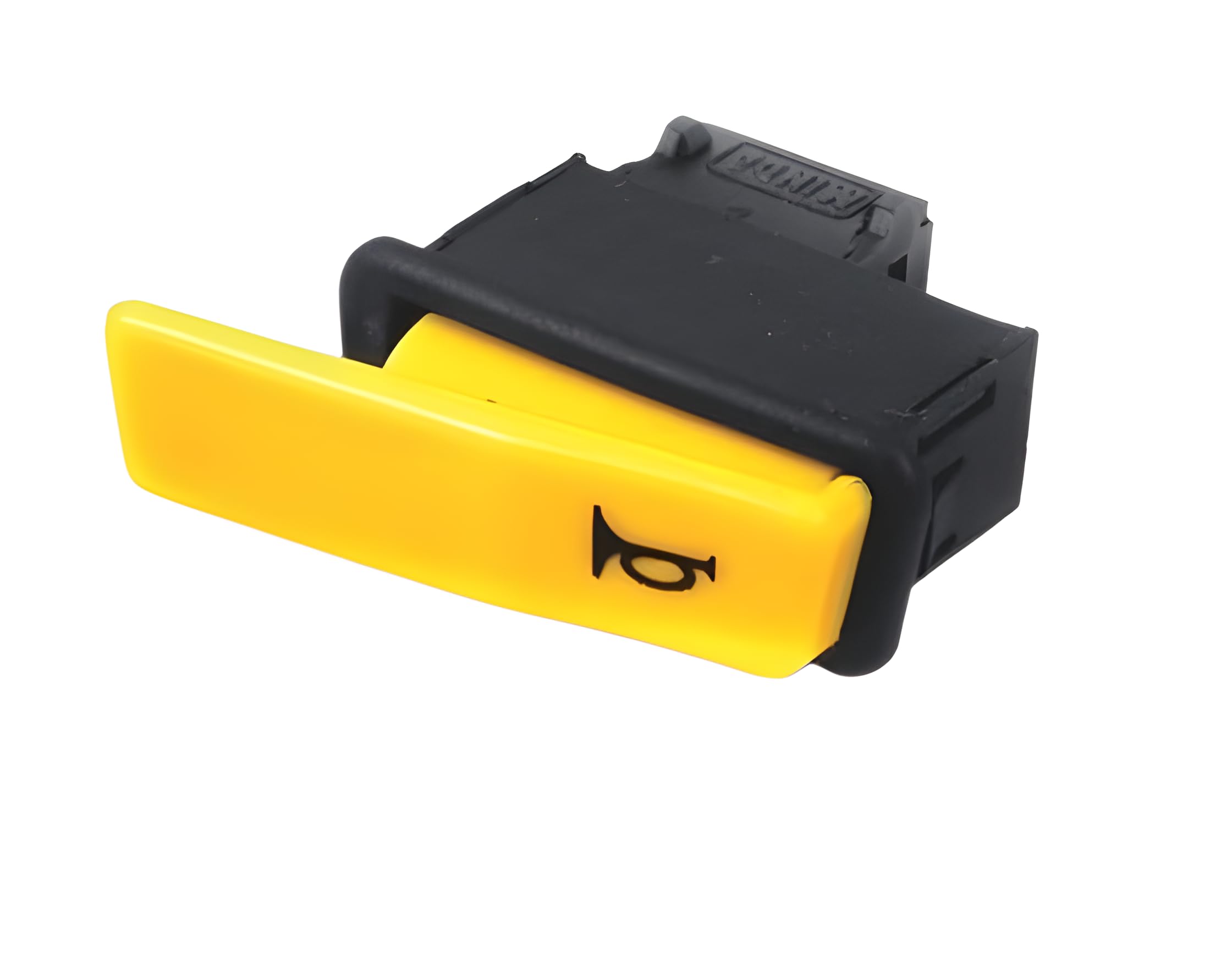 Electric Scooter Horn Switch Yellow Push Button | Yellow Button, Horn Symbol Marked, Push to Activate, Scooter Accessory, Black Housing-image-3