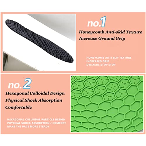 Suela de goma negra antideslizante hexagonal 13" x 4.92" miniatura 4