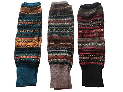 Lucky staryuan Women Wool Knit Leg Warmers Boot Warmer Thick Warm Leg Warmer for Winter(Style 3)