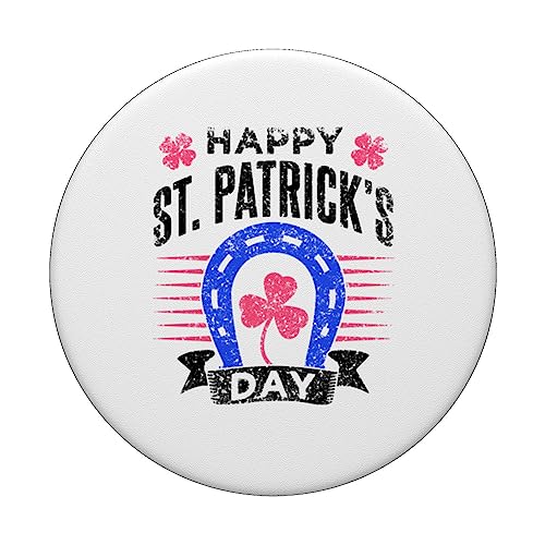 Happy St Patrick's Day Team St. Patricks Day Irish Ireland PopSockets Swappable PopGrip, Black - Image 3