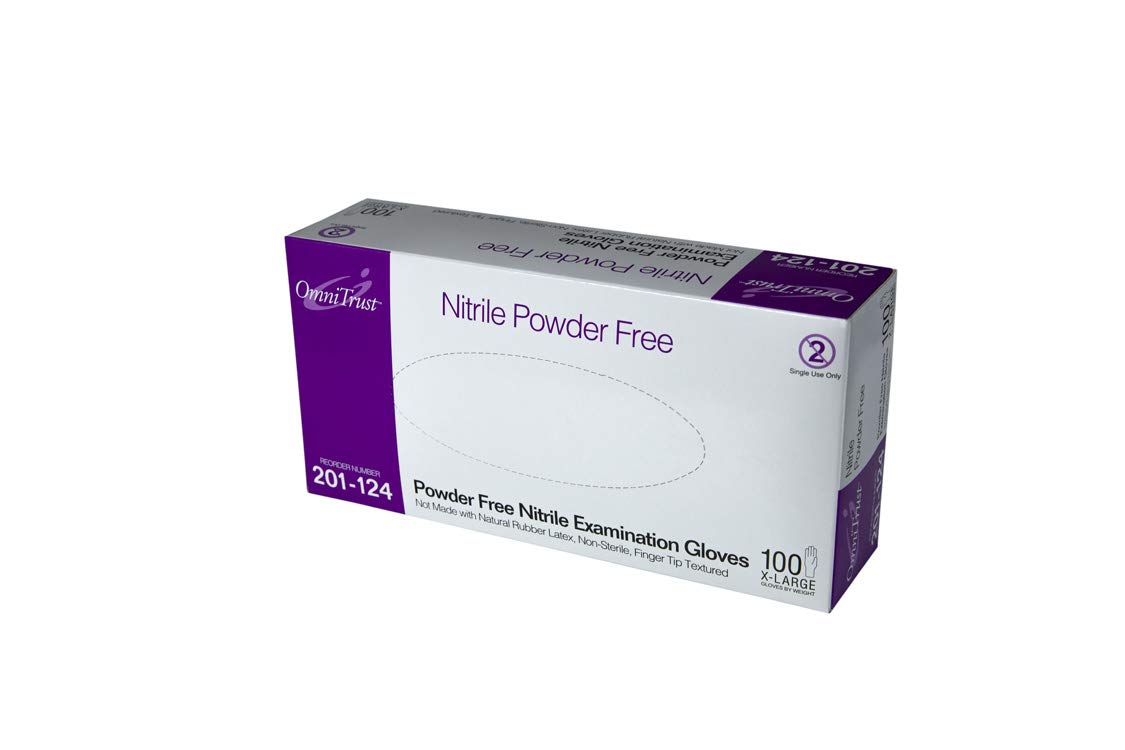 Nitrile Examination Gloves, Size Small, 100 per Box, Blue, (201-121)