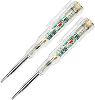BUZHI Electrical Indicator Tool with Screwdriver, Intelligent Voltage Tester Pen Power Voltage Detector Electricity Detector Test Pencil with High Brightness LED Light Electrical Indicator Tool w