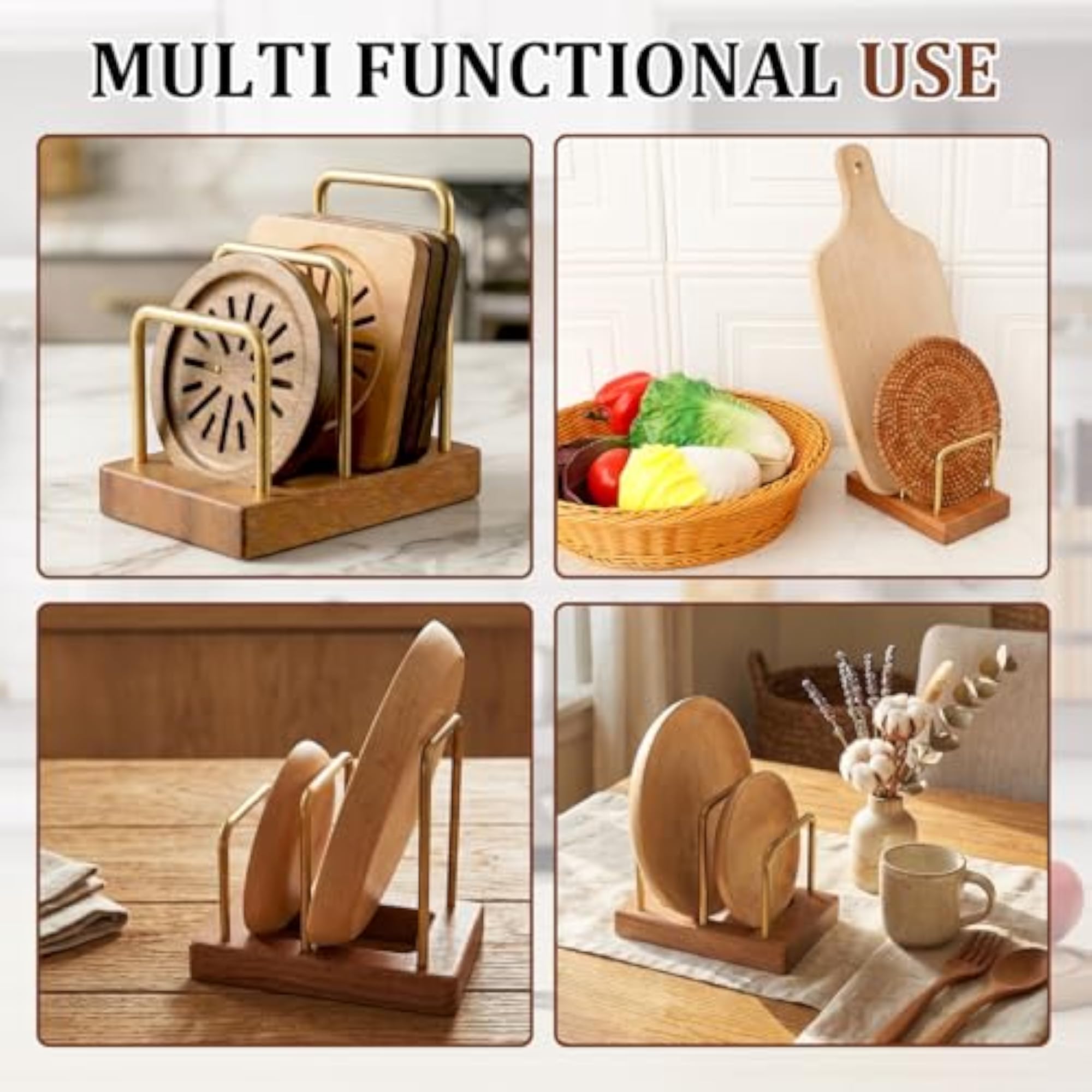 Cutting Board Rack Holder Organizer Stand