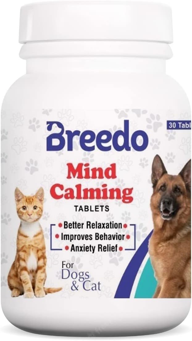 Calming & Better Relaxation Tablets for Dog and cat with 18+ Natural Extracts| for All Age Group- 30 Palatable Chewable Tablets