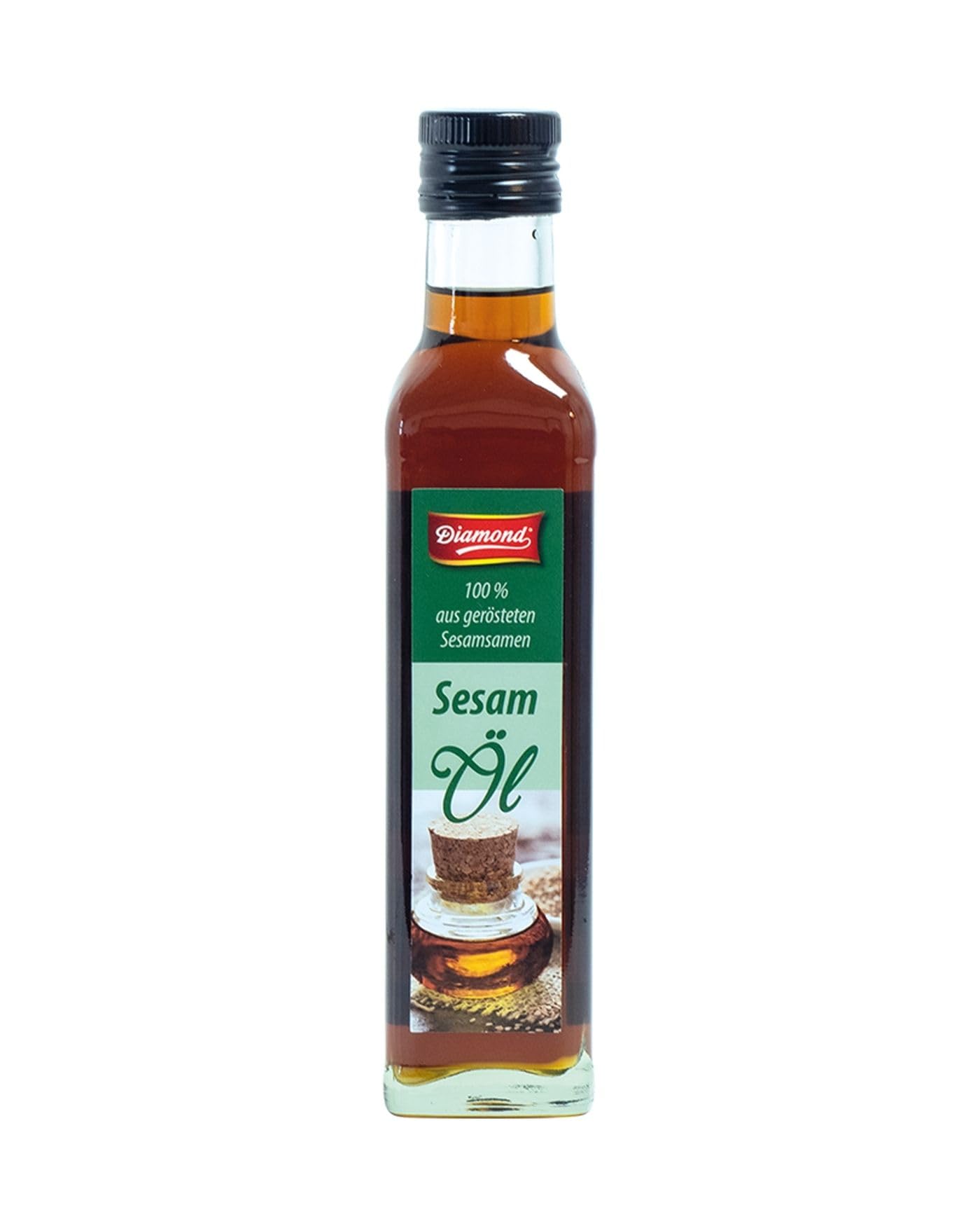DIAMOND Aceite de sésamo, de 100% semillas de sésamo tostadas, un deleite culinario con un sabor a nuez - 1 x 250 ml