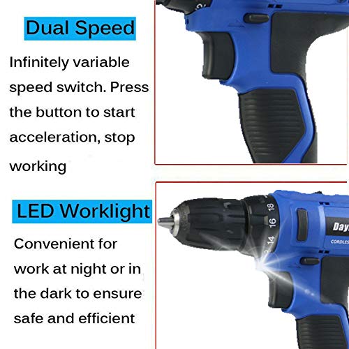 21V Schraubendreher Akkuschrauber Aufsatz Set inkl. 1.5Ah Li-Ion Akku, Schnellladegerät und 29-tlg Zubehör-Set, mit… – Bild 5