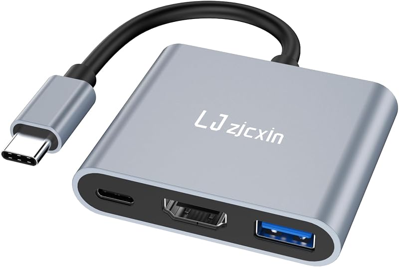 USB C to HDMI Adapter, Type C to 4K HDMI Adapter with 100W PD & USB 3.0 Port Multiport Digital AV Converter for MacBook Pro/air, iPad Pro/air, iPhone 15, Tablets, Switch and More USB-C Devices