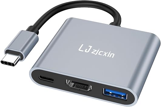 USB C to HDMI Adapter, Type C to 4K HDMI Adapter with 100W PD & USB 3.0 Port Multiport Digital AV Converter for MacBook Pro/air, iPad Pro/air, iPhone 15, Tablets, Switch and More USB-C Devices