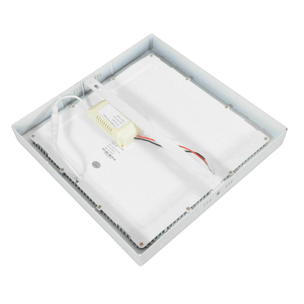 Luz Interior de Techo de Coche, Luz de Techo de 12 V 24 W para Autocaravana Caravana Furgoneta Camión Autobús Barco, 30 * 30 * 4 cm, Color Blanco