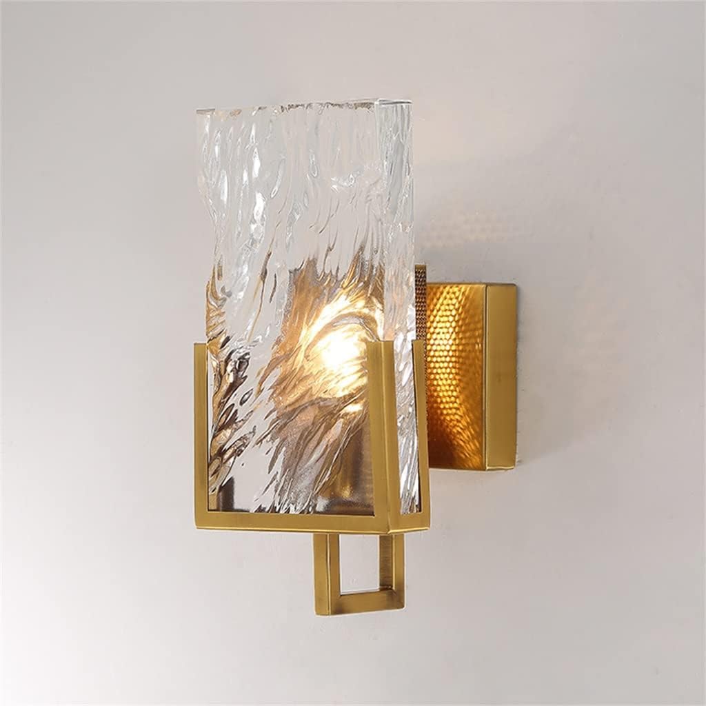JYBNBBE Modern Copper Wall Lamp Crystal Wall Light Indoor Sconce Compatible with Living Room Stair Background Aisle Light