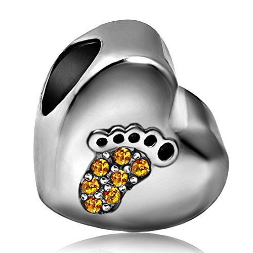 Image of JMQJewelry Feet Jan-December Womens Charms Fits Pandora Charms Bracelets