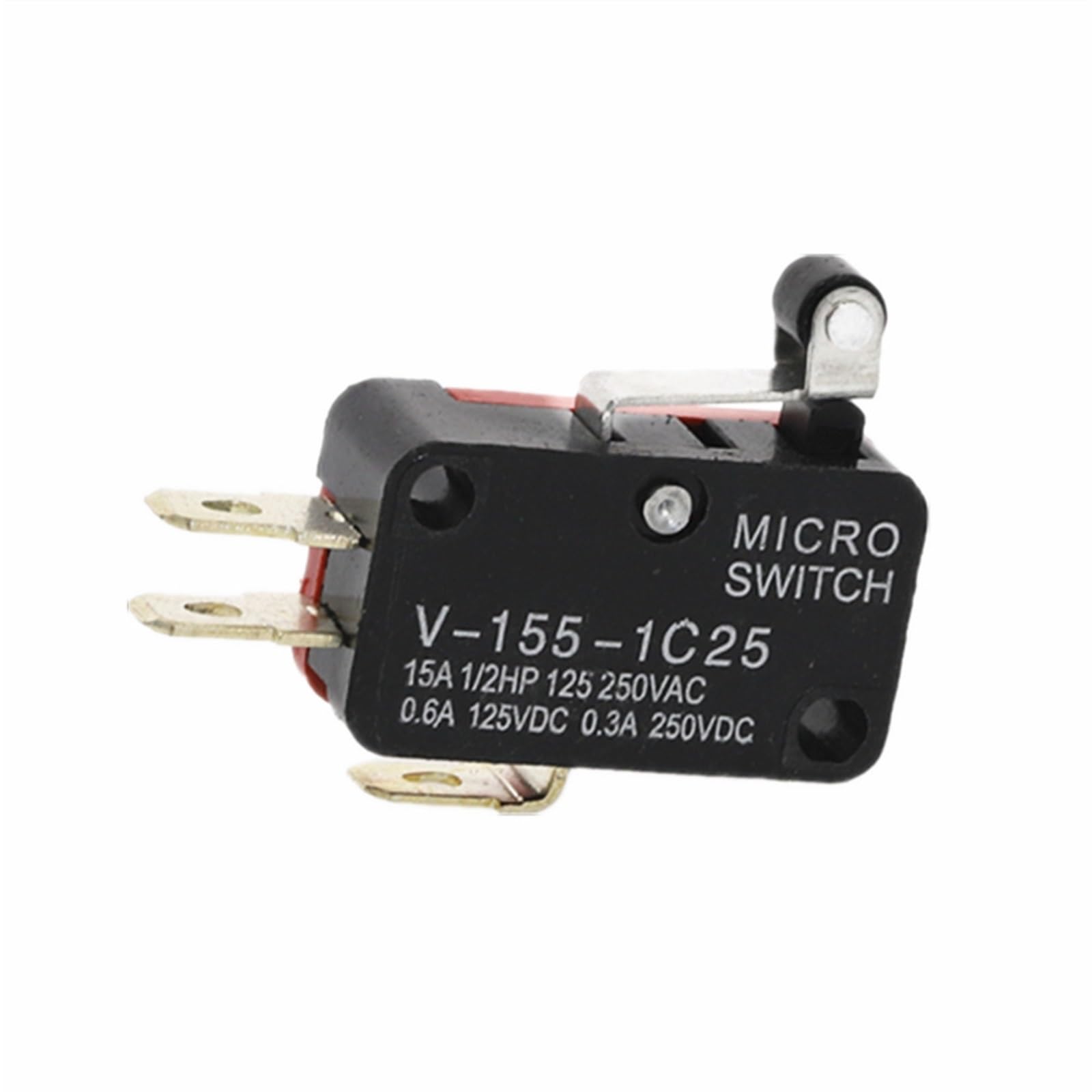 Micro interrupteur tactile V-155-1C25 snap action avec levier court 10x