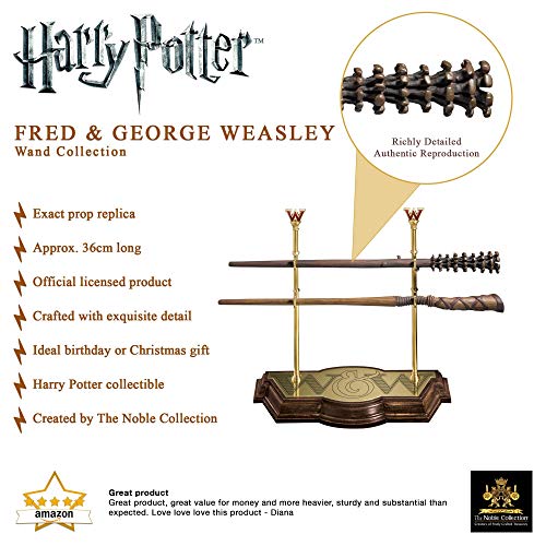 Set de baguettes Weasley The Noble Collection avec support de collection - 2