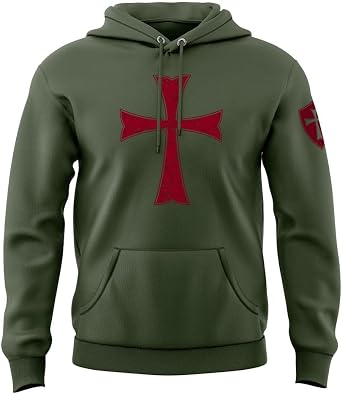 Knights Templar Crusader Cross Mens Hoodie Sweatshirt