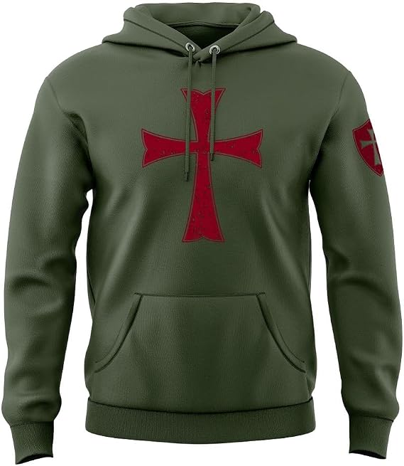 Knights Templar Crusader Cross Men's Hoodie Sweatshirt