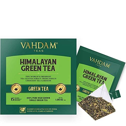 Vahdam, 30-Day Fitness Pack (90 Tea Bags) I Chamomile Mint, Himalayan Green Tea & Turmeric Spiced I Powerful Antioxidants, 100% Natural Ingredients I Natural Detox & Immunity Builder I Workout Drink I #TOP1