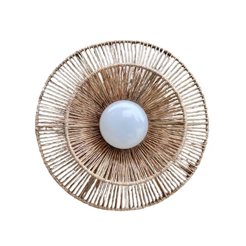 Lumisky Applique murale extérieur en jute sans fil DALIA avec ampoule nomade rechargeable RGB MINI LYS D30 cm