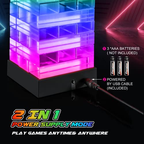 Party Games For Adults And Family,Adult Games For Game Night,3 Flash Mode Light Up Tumble Tower With 48 Rules,Board Games For Parties Adults Gathering,Fun Camping Games For Adults,Games Gift Ideas #TOP5