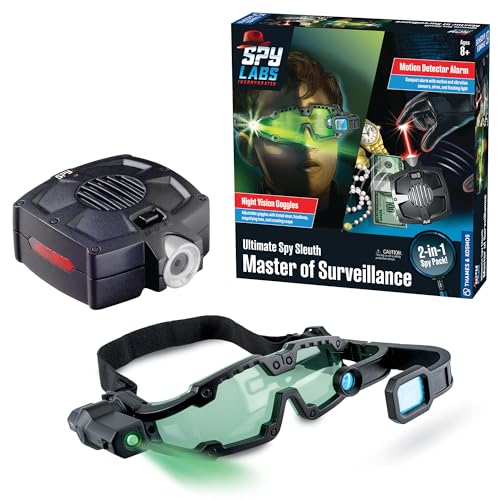 Thames & Kosmos Spy Labs Inc: Ultimate Spy Sleuth 2-in-1 Toy Spy Pack, Night Vision Goggles & Motion Detector Alarm Toys for Kids Ages 8+ | Essential Pretend Play Gear for Young Investigators
