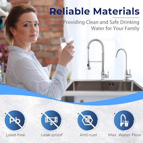 Image of Shapure Stainless Steel Faucet Tap | Black Matt Finish | Durable Drinking Water Filter Faucet Tap - Ideal for Undersink RO Water Purifiers | Sleek, Leakproof, and Corrosion-Resistant Design (Silver)