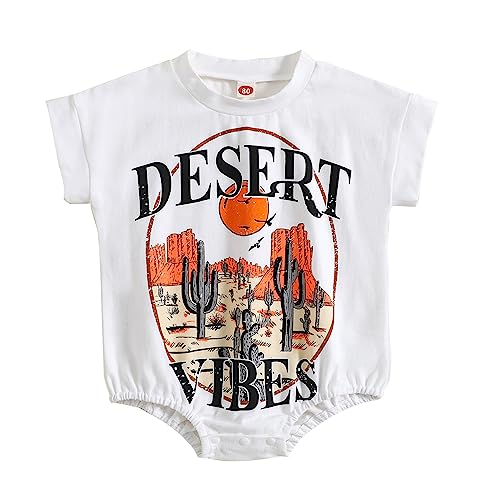 Image of SAYOO Western Baby Girls Boys Bodysuit Clothes Country Cowboy Cowgirl Funny Cute Infant Creeper One-Piece Baby Bodysuit