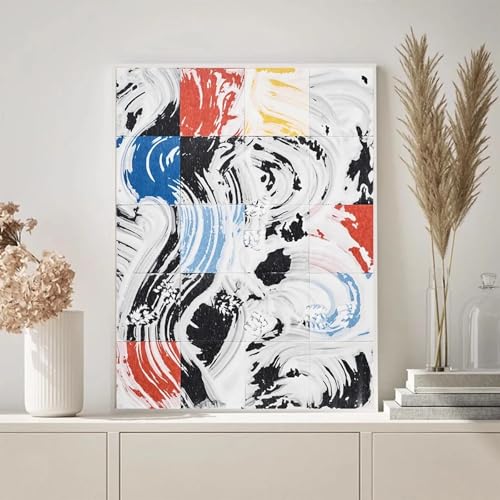 Impression sur toile art abstrait moderne déco murale chambre et salon 40x60 cm