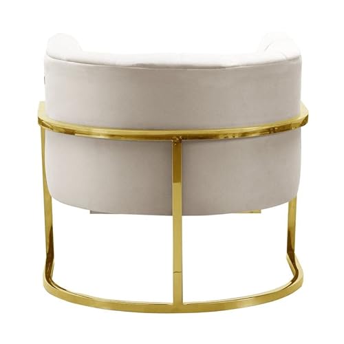 Tov Furniture The Magnolia Collection Modern Living Room Accent Chair, Textured Cream & Gold #TOP4