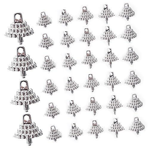 TOYANDONA Decoración navideña 1 juego de decoración navideña soporte de bolas de plástico tapas colgantes de bolas DIY cubiertas de bolas colgantes de bolas tapas de extremo soporte de tapa de bola