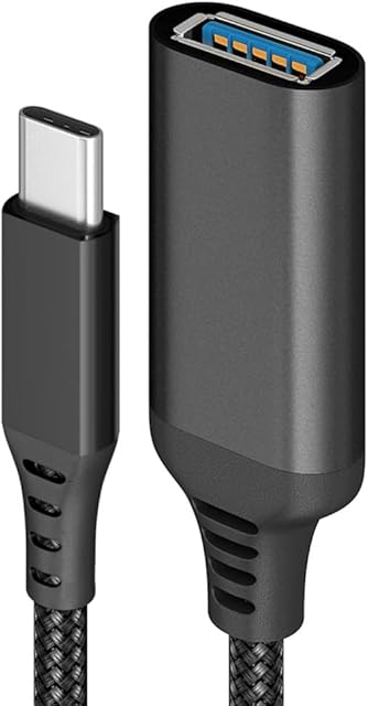 USB C to USB 3.1 Adapter , OTG Cable Type C Male to USB Female OTG Adaptor Compatible with MacBook Pro 2018, Samsung Galaxy S20 Note10 S8 S9 (Black)