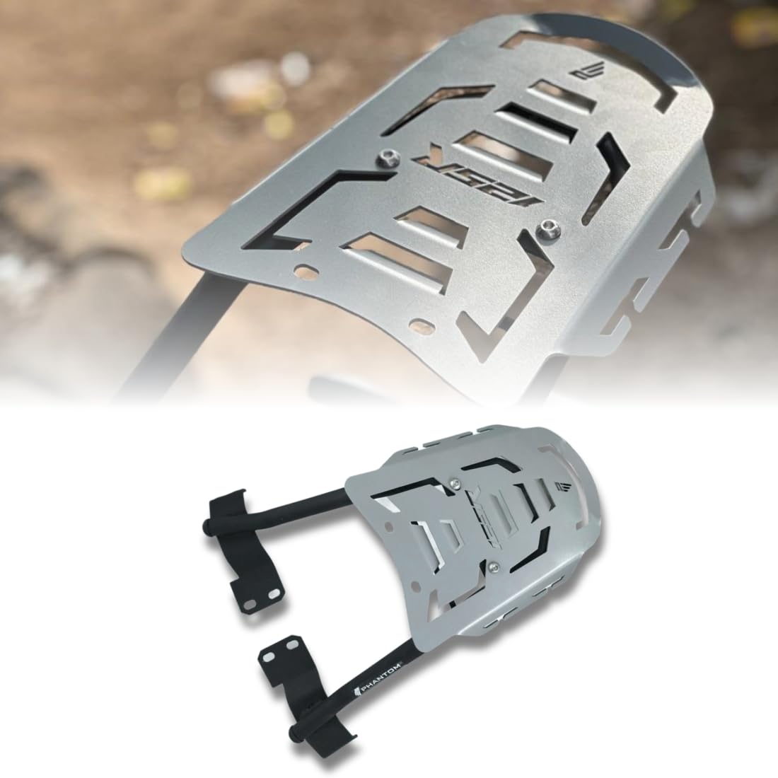 PHANTOM Premium Xtreme 125R Luggage Carrier for Traveling | Touring City Riding Compatible (Grey)-image-13