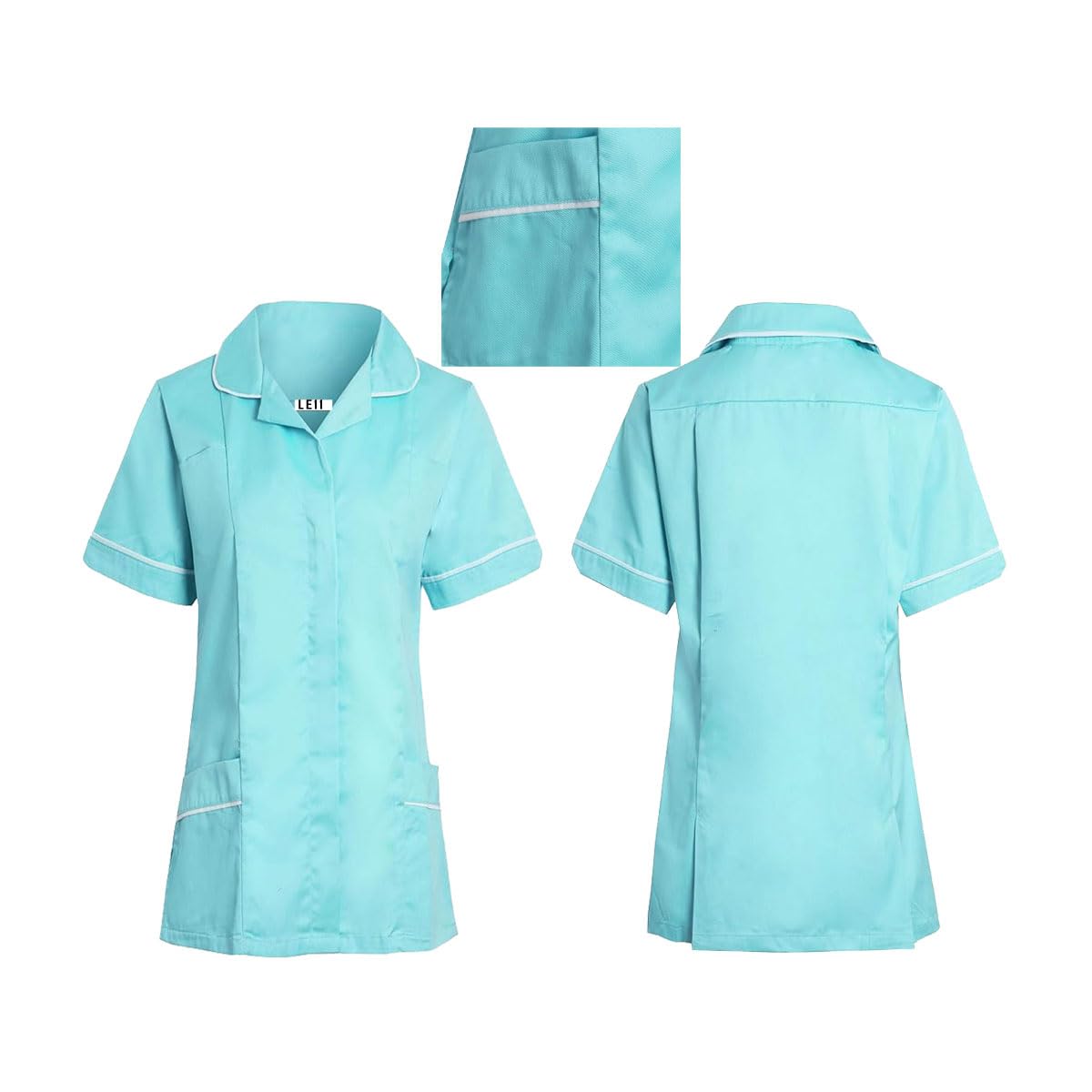 Le11 Women's Mint Healthcare Tunic (Uk, Numeric, 12, Regular, Regular, )